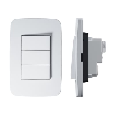 Interruptor triple Origen blanco