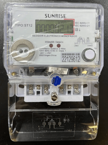 Medidor de energía monofásico ST12