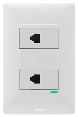 Complementos Toma telefónica doble RJ11 2 hilos (Futura)