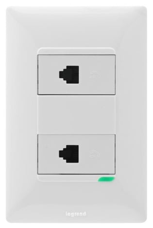Complementos Toma telefónica doble RJ11 2 hilos (Futura)
