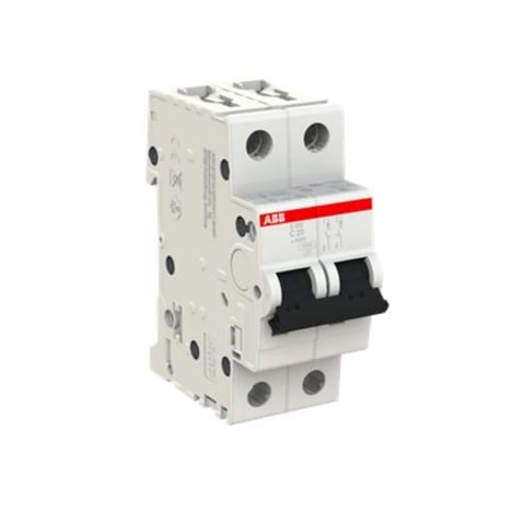 BREAKER RIEL ABB de 2 POLOS 2X20A S202-C20 2CDS252001R0204