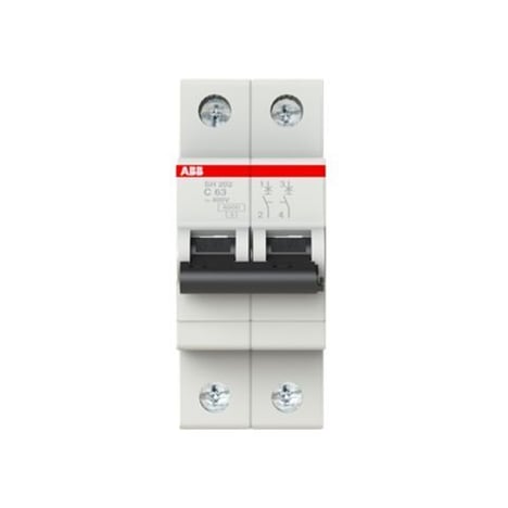 BREAKER RIEL ABB de 2 POLOS 2X63 SH202-C63 2CDS212001R0634