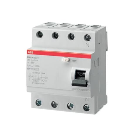 Interruptor Diferencial ABB 1TMF204006R1250 FH204 AC-25/0,03