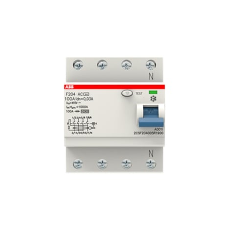 Interruptor Diferencial ABB 2CSF204005R1900 F204 AC-100/0,03