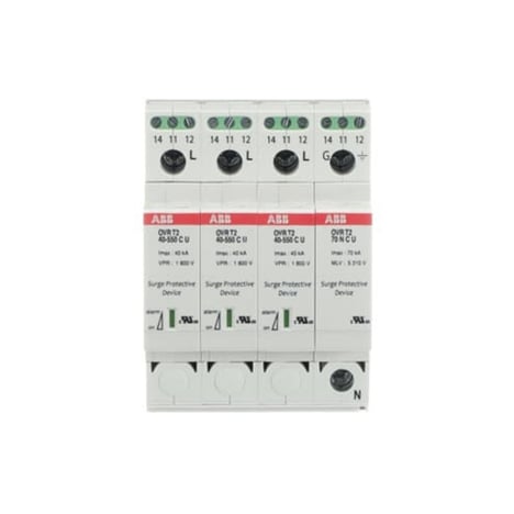Protector contra sobretensión ABB  OVR T2 2CTB802346R3300 3N 40-550 P TS U