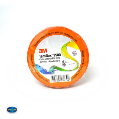 Cinta Eléctrica Color Naranja 18Mm X 18M 3/4 X 59 3M