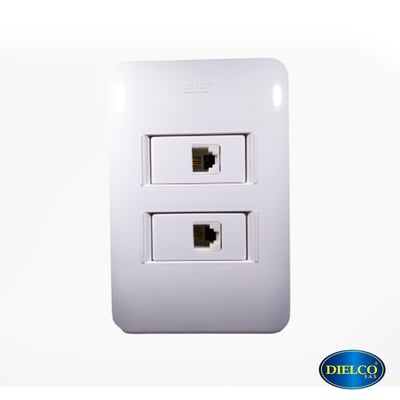 Toma Telef.4 Hil.Doble  Blanco Boreale Ref.36608