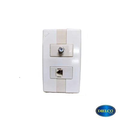 Toma Telef.4 Hil.+Toma Coaxial Abitare Ref.39606