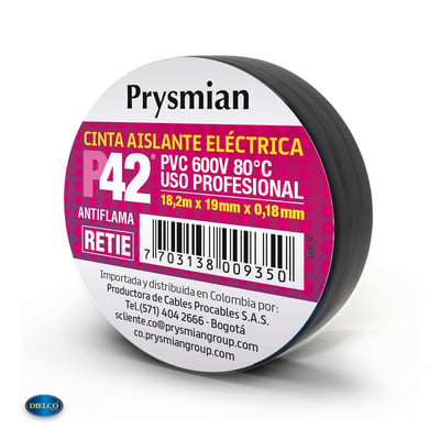 Cinta Eléctrica Negra 19Mm X 18.2Mt