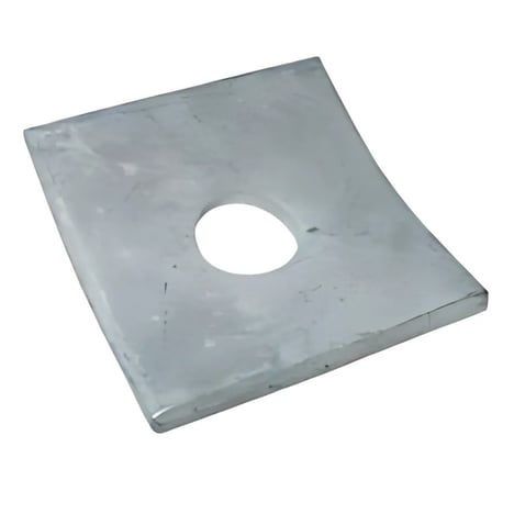 Arandela Cuadrada Curva de 2 x 2 x 5/8 Galvanizada