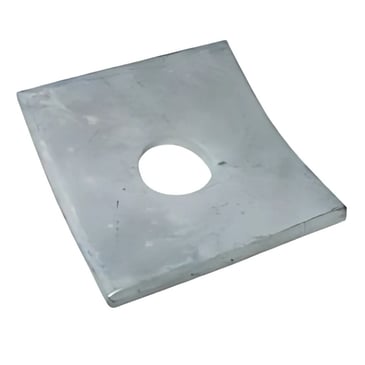 Arandela Cuadrada Curva de 2 x 2 x 5/8 Galvanizada