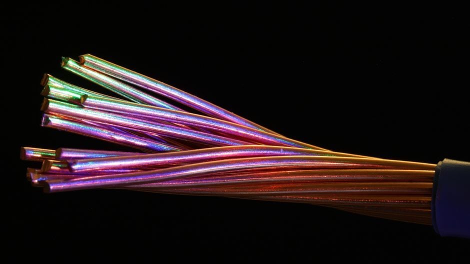 Fotografía real: copper cable