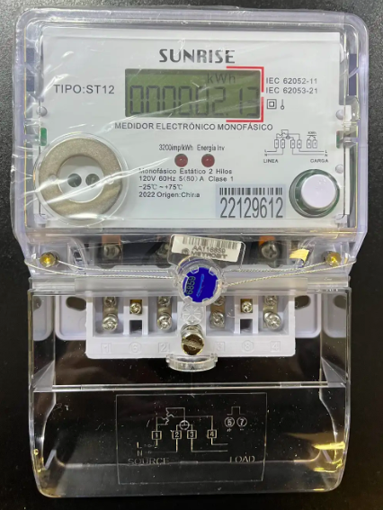 Medidor de energía monofásico ST12