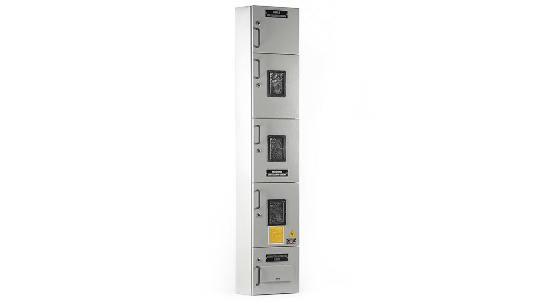 Cajas para contadores cvmt904 - caja vertical para tres medidores trifásicos