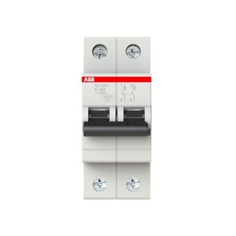 BREAKER RIEL ABB de 2 POLOS 2X63 SH202-C63 2CDS212001R0634