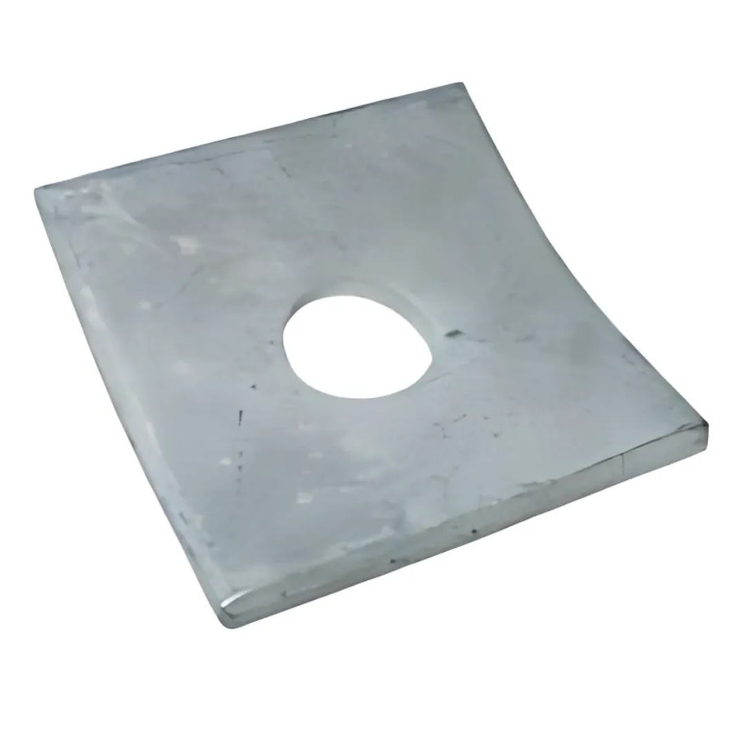  Arandela Cuadrada Curva de 2 1/2 x 2 1/2 x 3/4 Galvanizada 